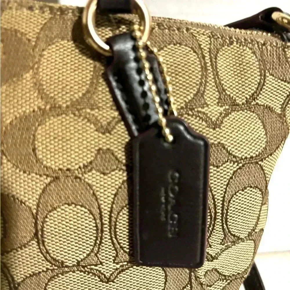 Coach Cc Signature Print Canvas Crossbody Handbag - image 4